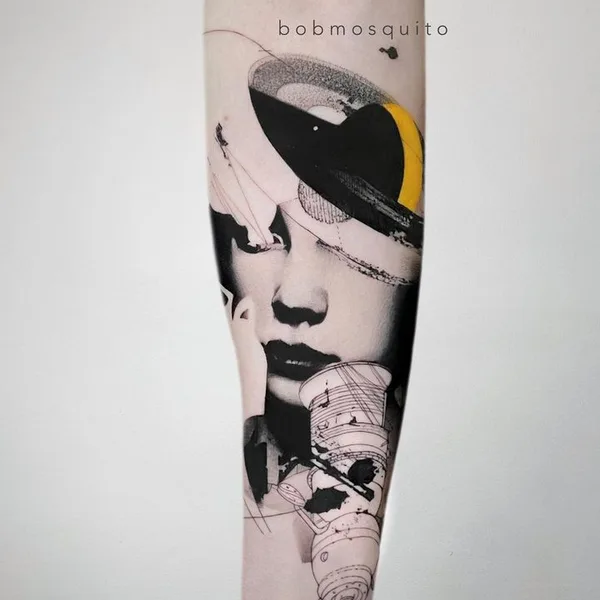 avant-garde tattoo by Mosquito Bob in Pécs