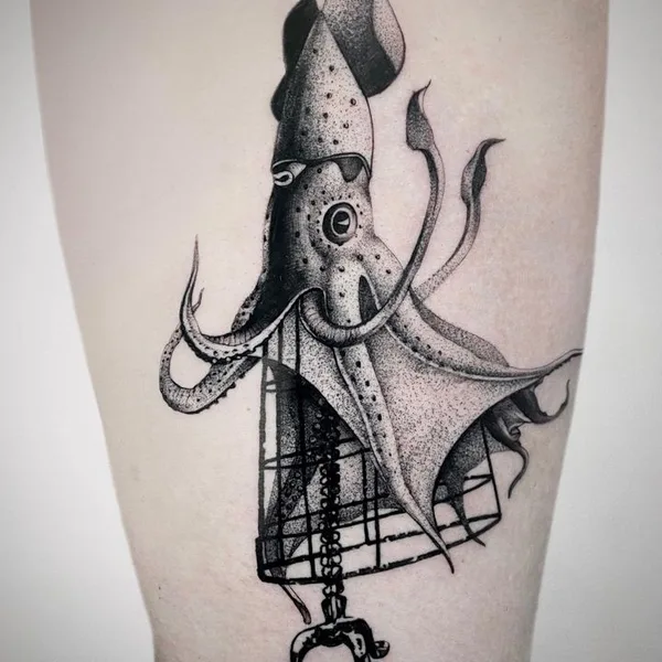 avant-garde tattoo by Mosquito Bob in Pécs