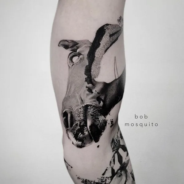 avant-garde tattoo by Mosquito Bob in Pécs