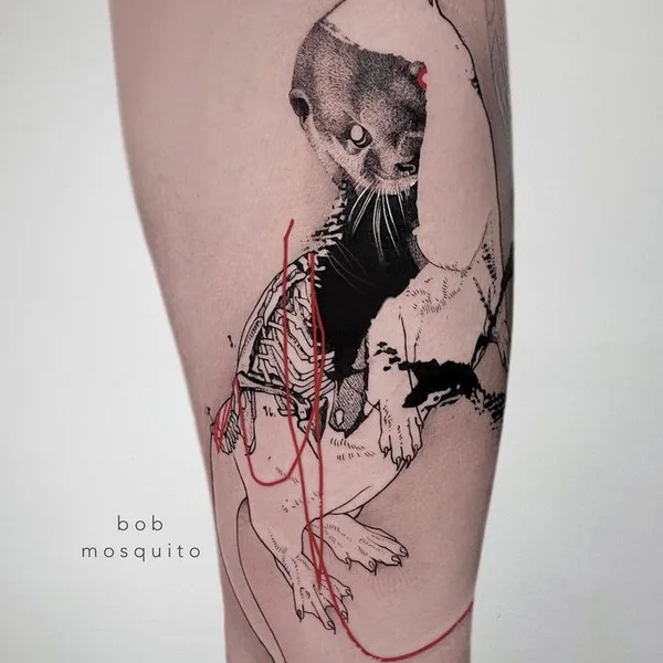 avant-garde tattoo by Mosquito Bob in Pécs