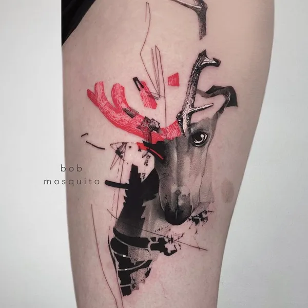 avant-garde tattoo by Mosquito Bob in Pécs