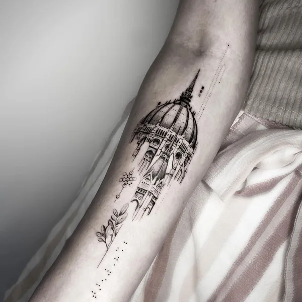 Abstract tattoo by Gergo Augusztiny in Budapest
