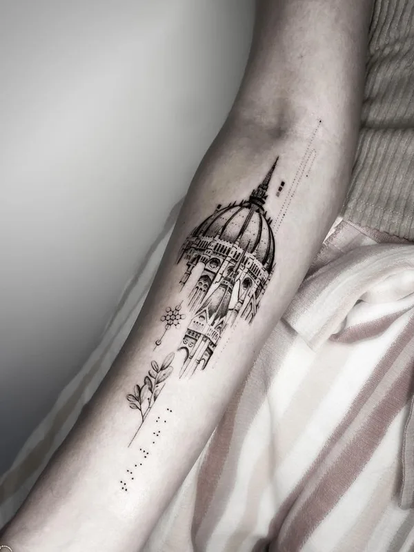 black and grey linework tatuaje en forearm #67651 | Tatuador Gergo Augusztiny