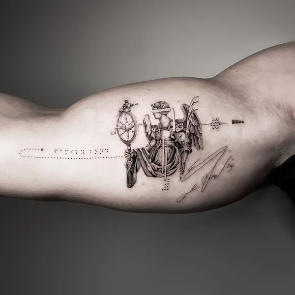 Abstract tattoo by Gergo Augusztiny in Budapest