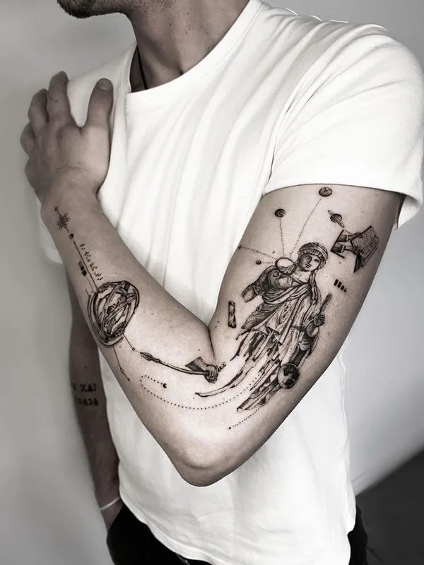 male black and grey blackwork tatuaje en forearm #67649 | Tatuador Gergo Augusztiny