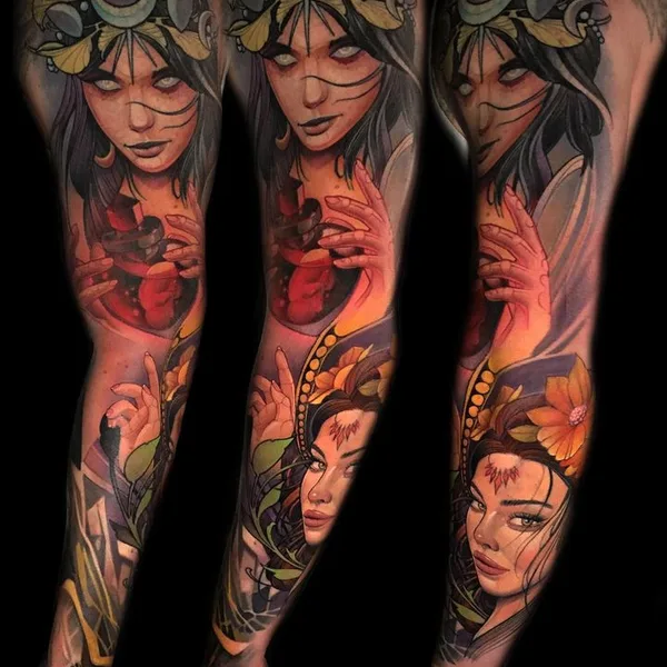 Neo Traditional tattoo by Otte Timar in Budapest