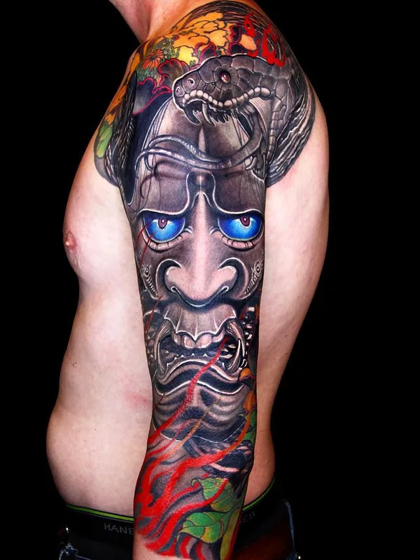 male color japanese татуировка на full sleeve #30977 | Тату мастер Horiyen (JessYen)