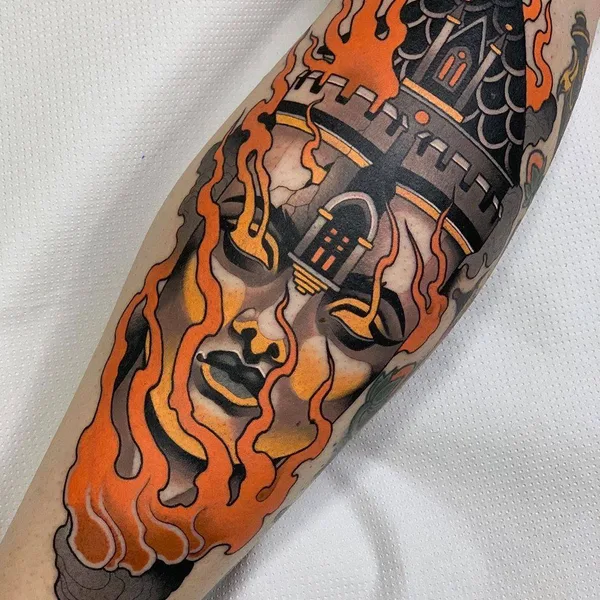 Neo Traditional tattoo by Javier Franko in Barcelona