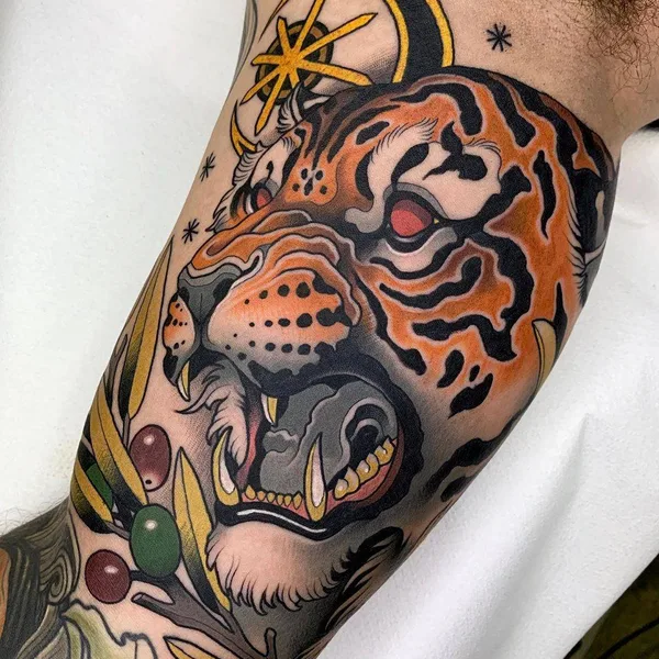 Neo Traditional tattoo by Javier Franko in Barcelona