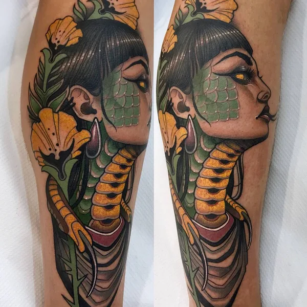 Neo Traditional tattoo by Javier Franko in Barcelona