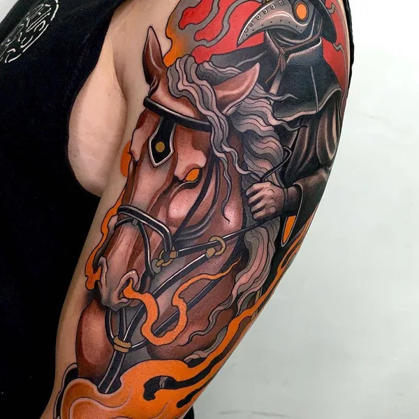 Neo Traditional tattoo by Javier Franko in Barcelona