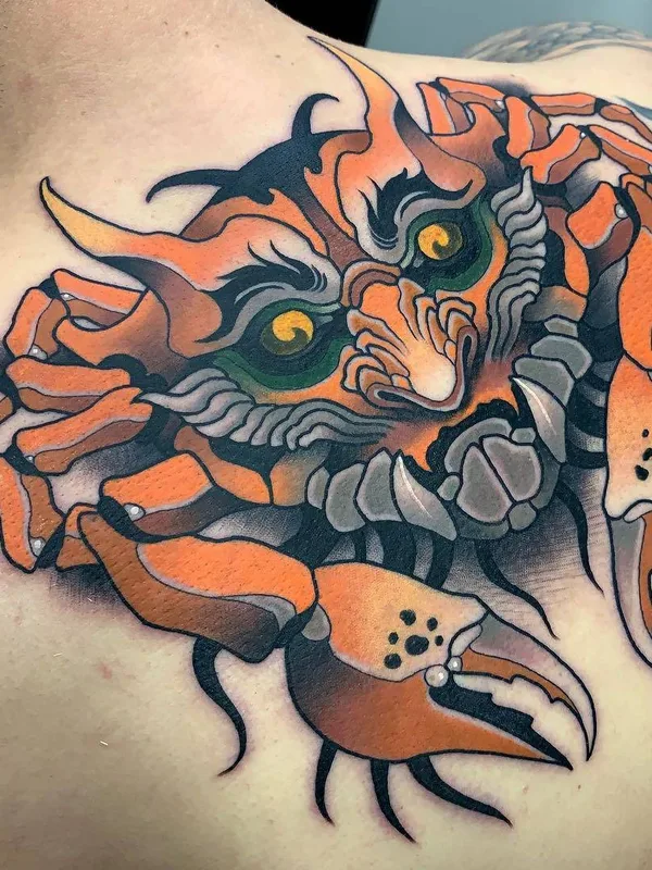 color japanese tattoo on chest #31002 | Tattoo Artist Javier Franko