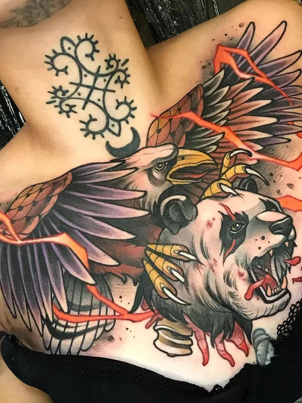 Нео традиционная tattoo by Siemor tattooer in Athina