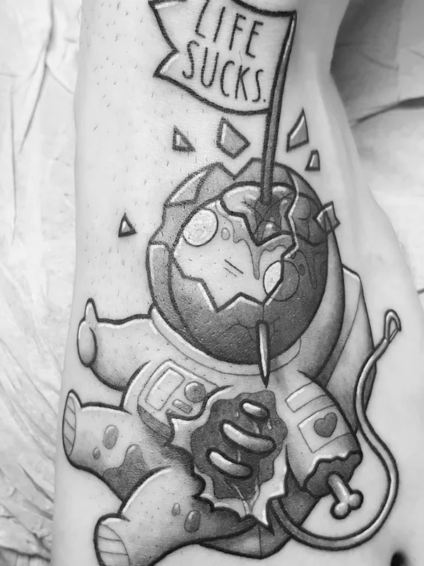 black and grey blackwork tattoo auf forearm #31571 | Tätowierer Perou