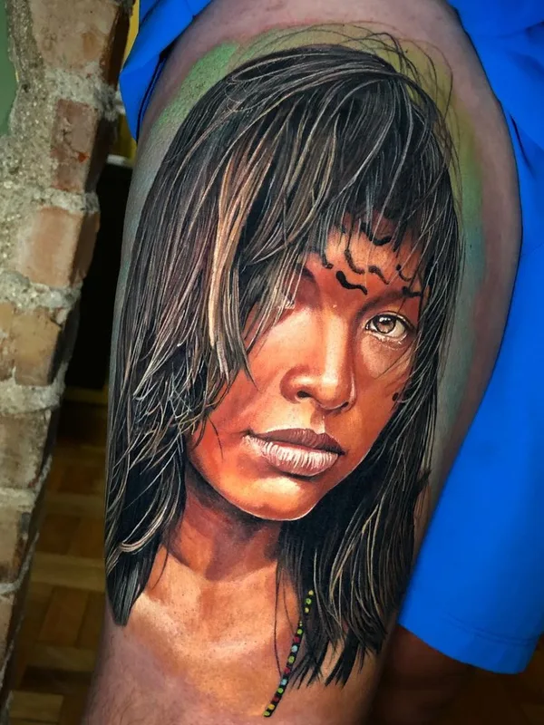 color realism tatouage sur thigh #41060 | Artiste tatoueur Fernando TAMPA Realistic
