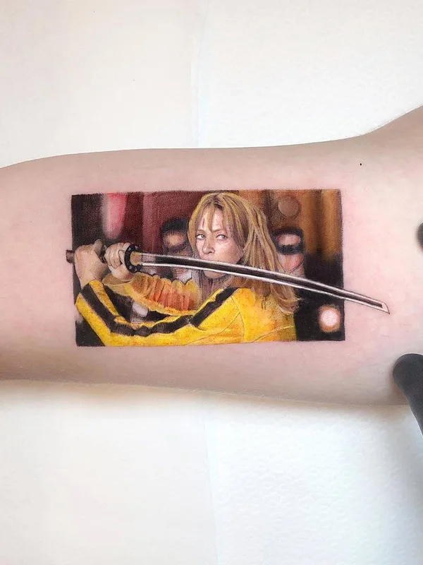 men, female color micro-realism, miniature татуировка на forearm #31962 | Тату мастер Kozo