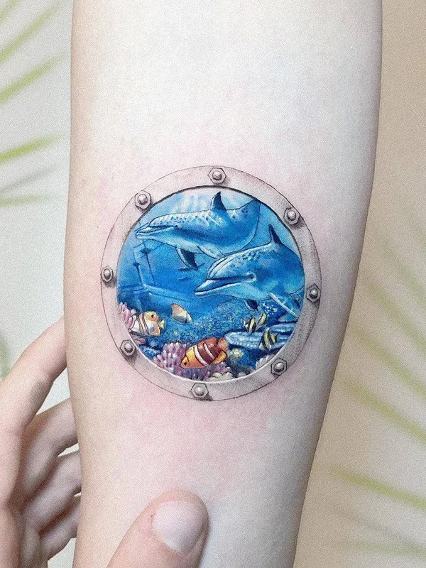 men, female color micro-realism, miniature татуировка на forearm #31965 | Тату мастер Kozo