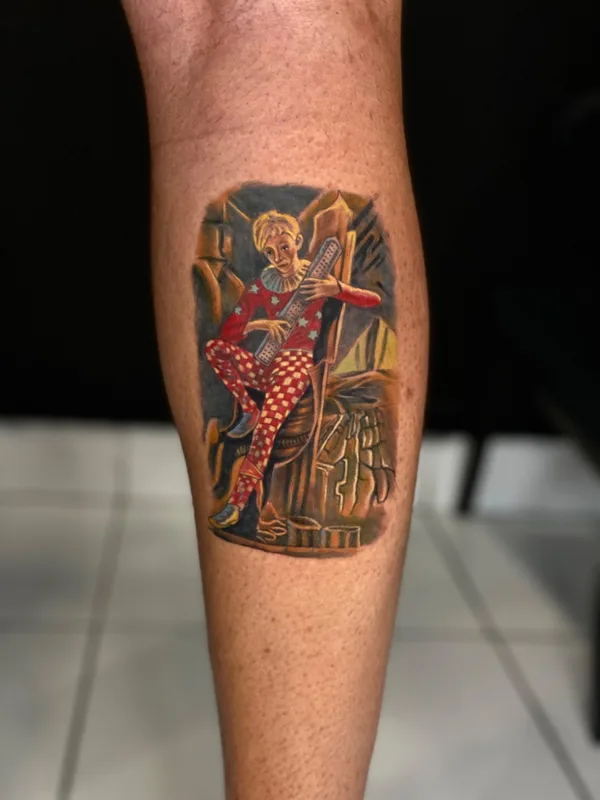 color illustrative Tatuaggio su calf #58077 | Tatuatore Andrew wijaya
