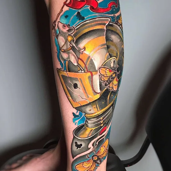 New School tattoo by Гоша Курносов in Saint Petersburg