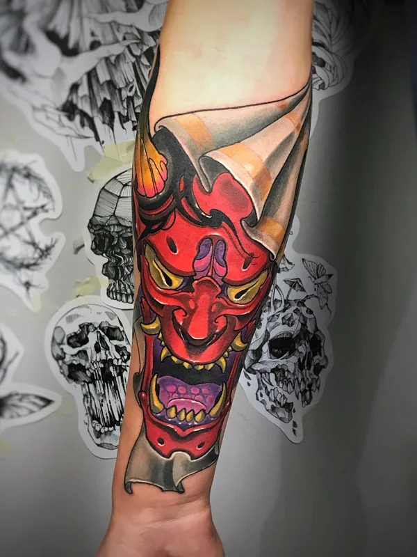 color japanese Tatuaggio su forearm #32743 | Tatuatore Гоша Курносов