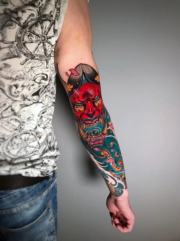 color japanese Tatuaggio su forearm #32742 | Tatuatore Гоша Курносов