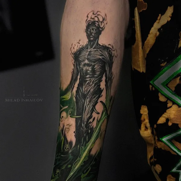 Graphic tattoo by Milad Ismailov in Ташкент