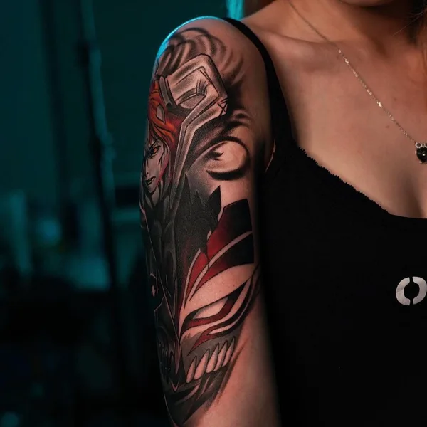 Graphic tattoo by Milad Ismailov in Ташкент