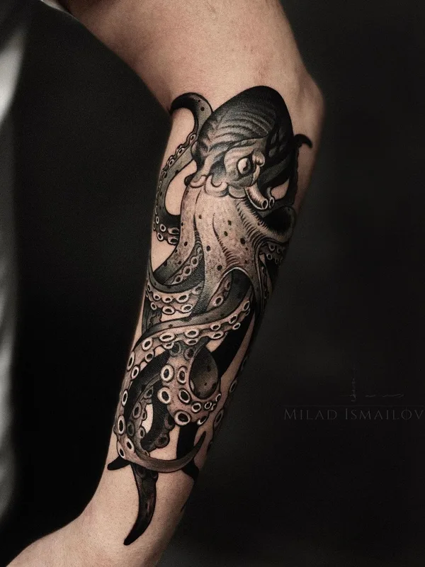 Graphic tattoo by Milad Ismailov in Ташкент