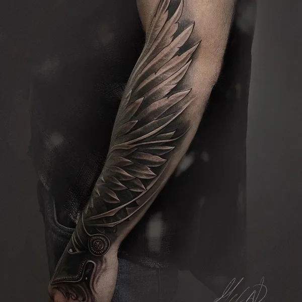 Graphic tattoo by Milad Ismailov in Ташкент