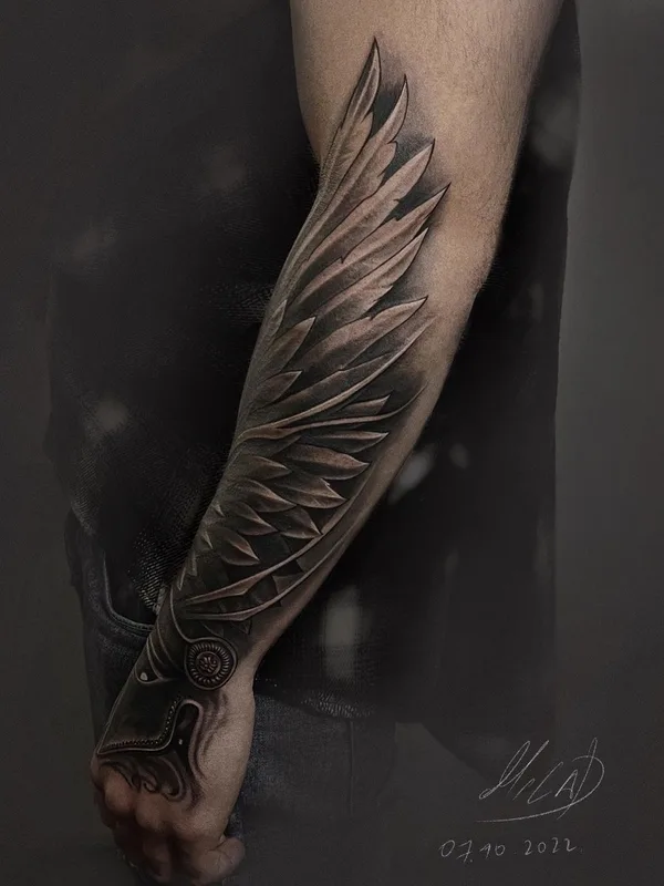 Graphic tattoo by Milad Ismailov in Ташкент