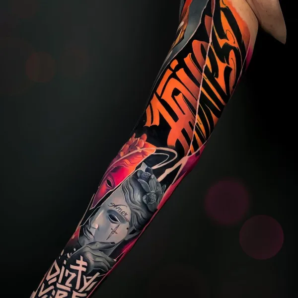 Illustrative tattoo by Артур Мамлиев in Ташкент