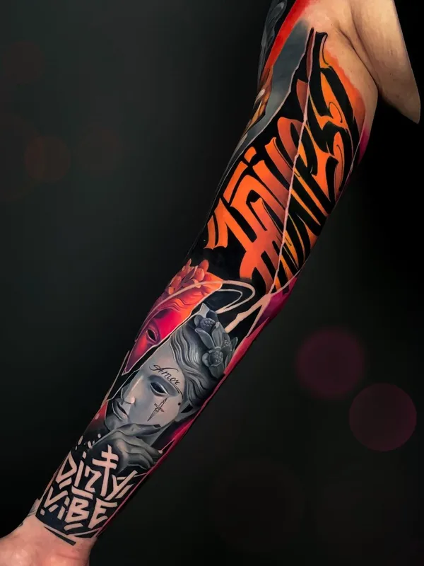 Illustrative tattoo by Артур Мамлиев in Ташкент