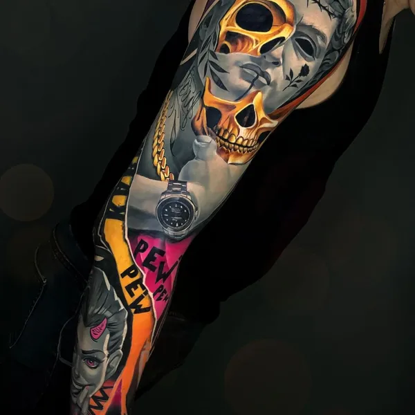 Illustrative tattoo by Артур Мамлиев in Ташкент