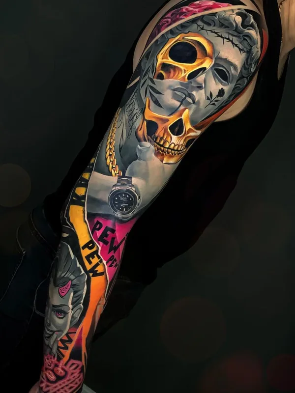 Illustrative tattoo by Артур Мамлиев in Ташкент