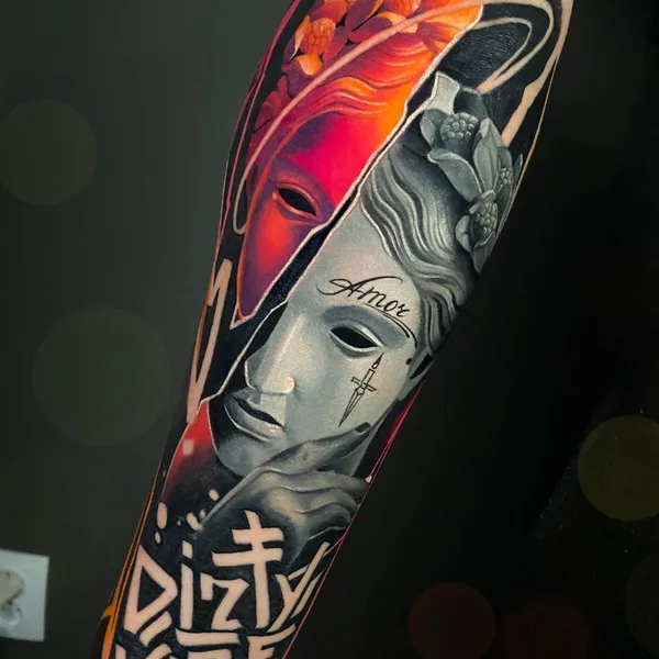 Illustrative tattoo by Артур Мамлиев in Ташкент