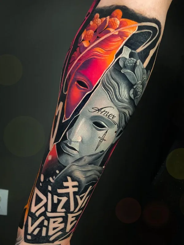 Illustrative tattoo by Артур Мамлиев in Ташкент