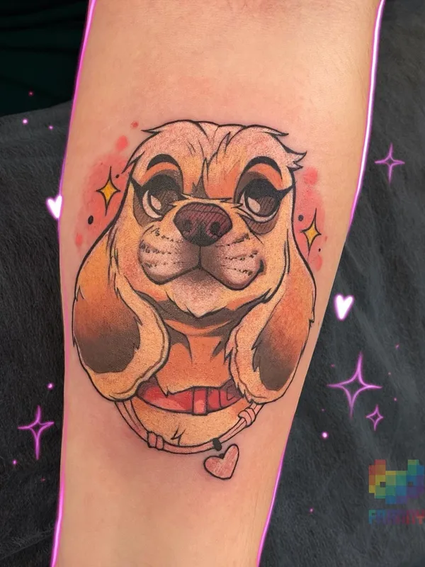 color cartoon Tatuaggio su forearm #43614 | Tatuatore Франни