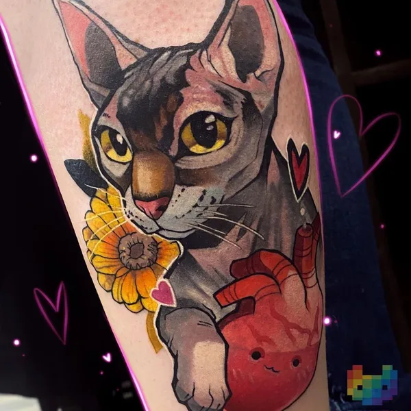 New School tattoo by Франни in Saint Petersburg