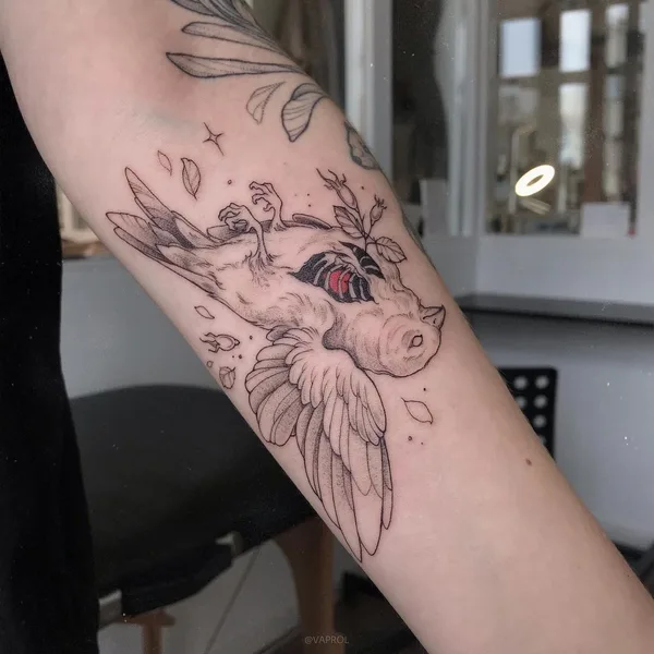 Graphic tattoo by Елизавета Панкова in Saint Petersburg
