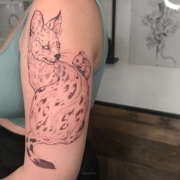 Graphic tattoo by Елизавета Панкова in Saint Petersburg