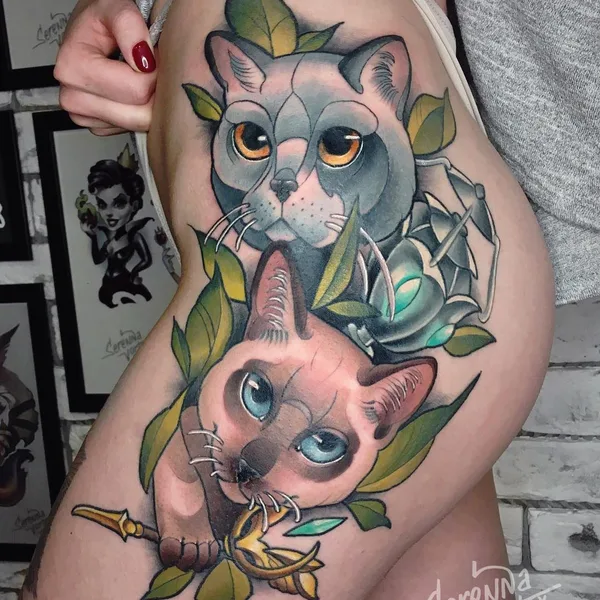 New School tattoo by Serenna Vortex in Saint Petersburg