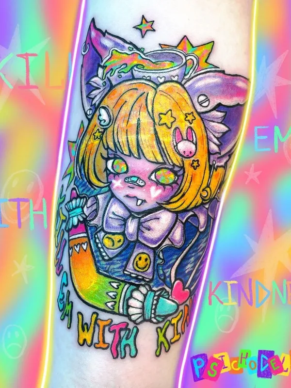 color illustrative Tatuaggio su forearm #43672 | Tatuatore Дельфина Норзова