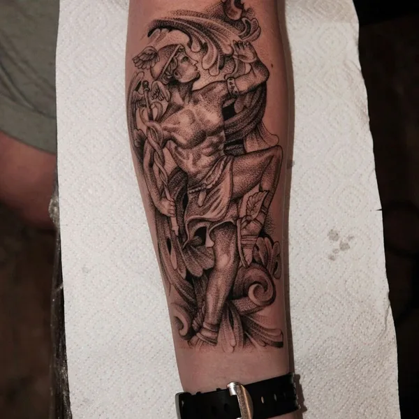 Graphic tattoo by Иван Невский in Saint Petersburg