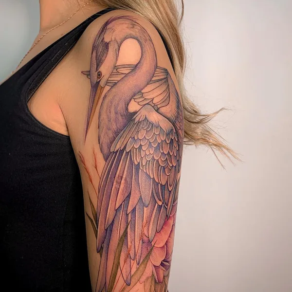 Feminine tattoo by Ольга Котова in Moscow