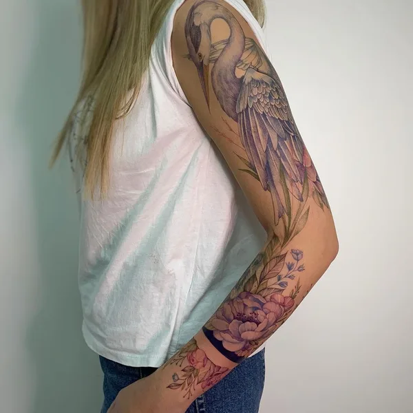 Feminine tattoo by Ольга Котова in Moscow