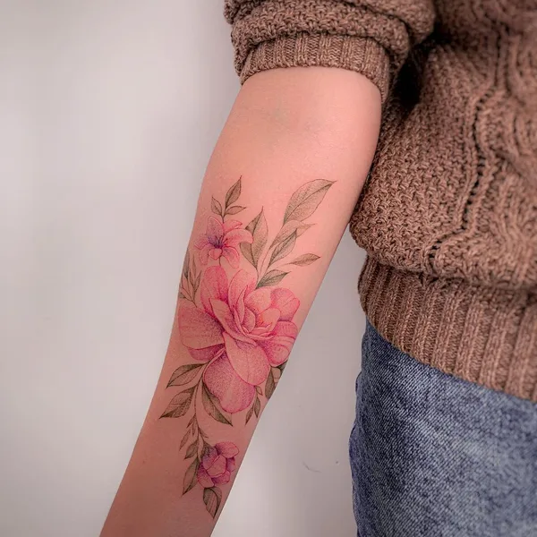 Feminine tattoo by Ольга Котова in Moscow