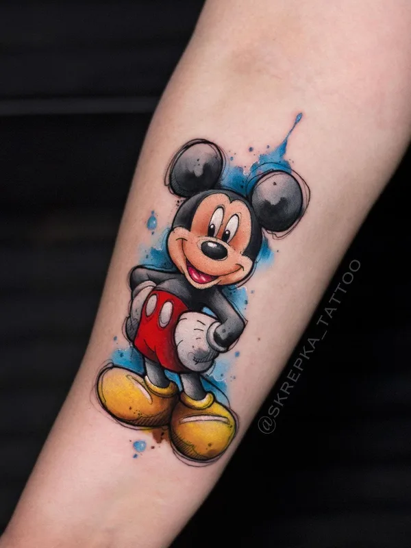 color cartoon tattoo on forearm #43742 | Tattoo Artist Настя SKREPKA