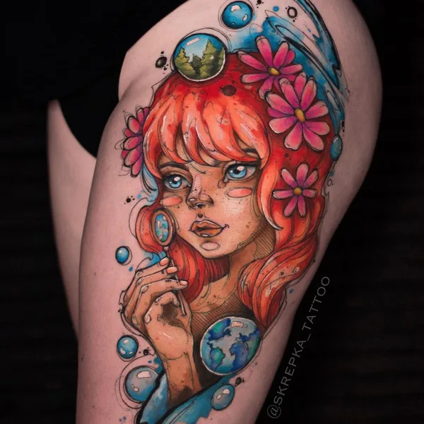 Скетч tattoo by Настя SKREPKA in Москва
