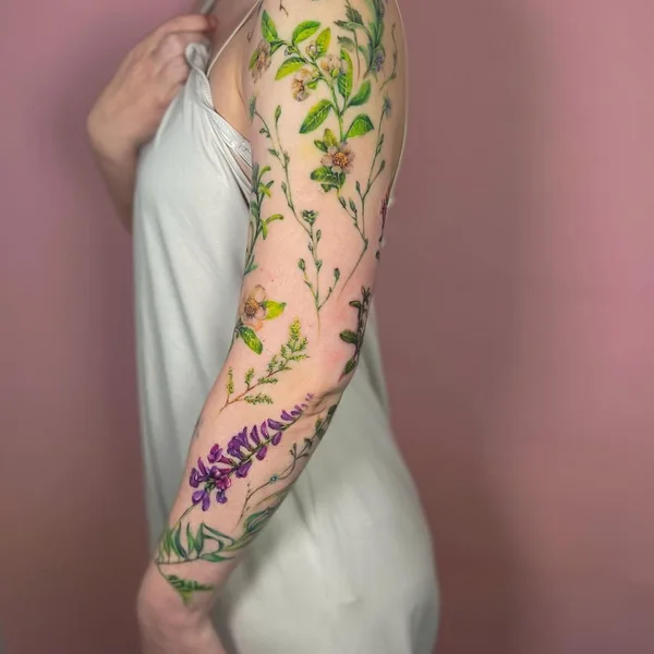 Watercolor tattoo by Дарья Бавер in Moscow
