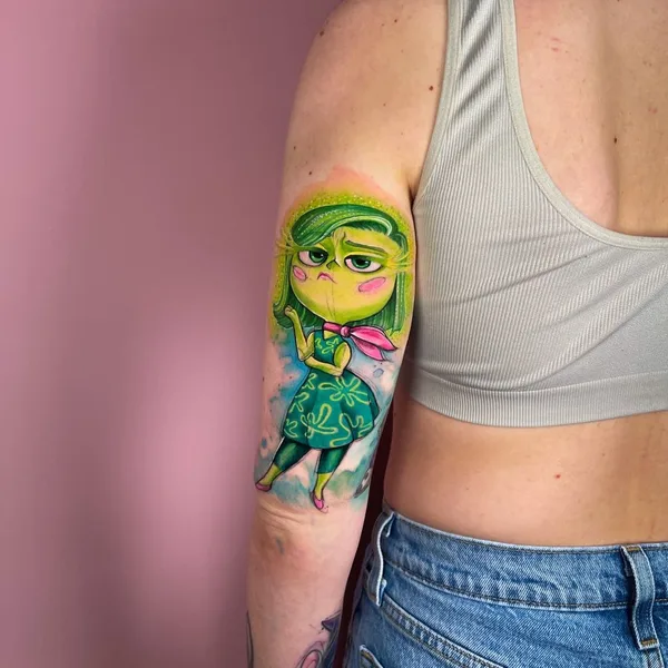 Watercolor tattoo by Дарья Бавер in Moscow